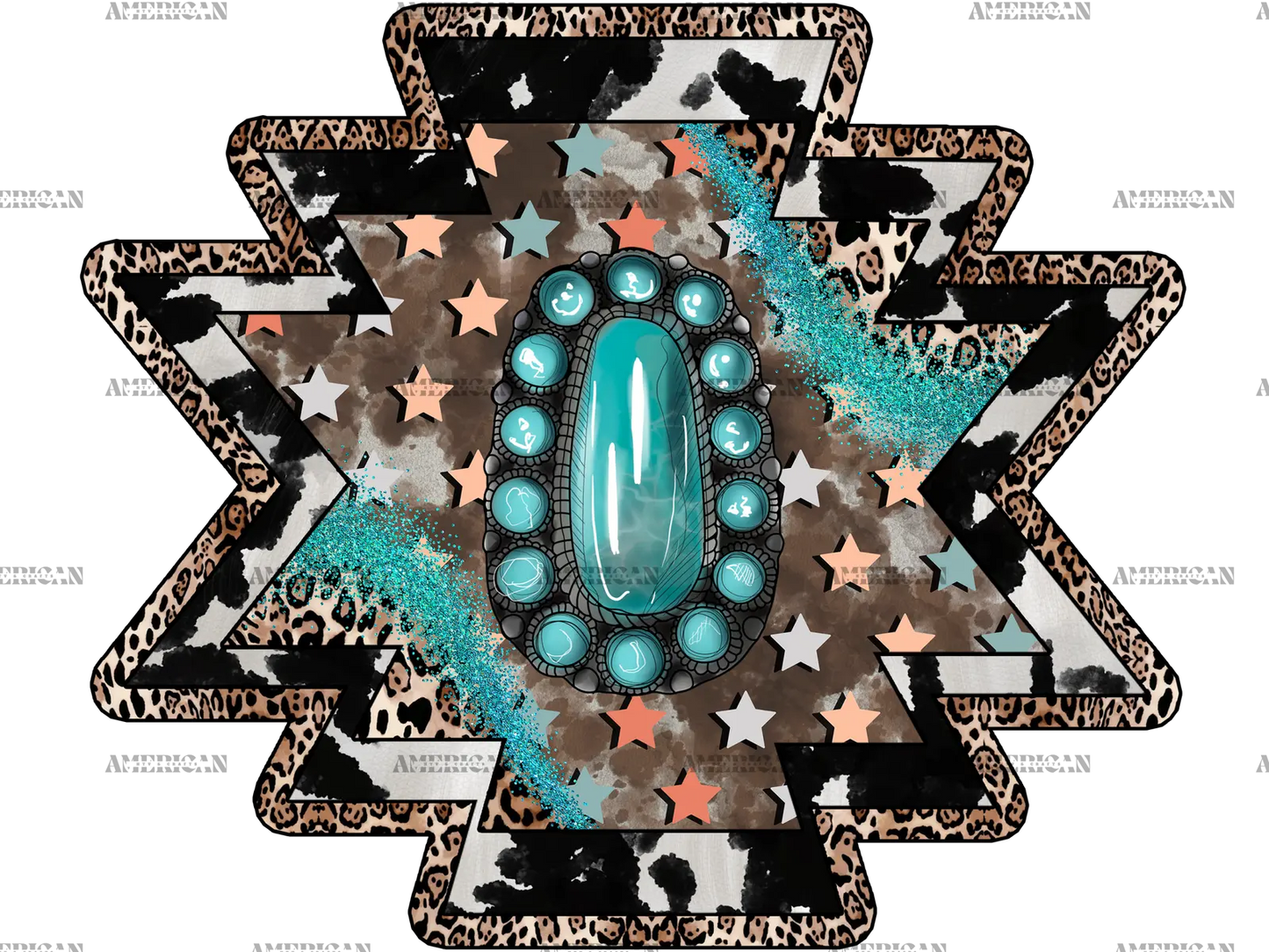 Aztec_Cowhide_Turquoise