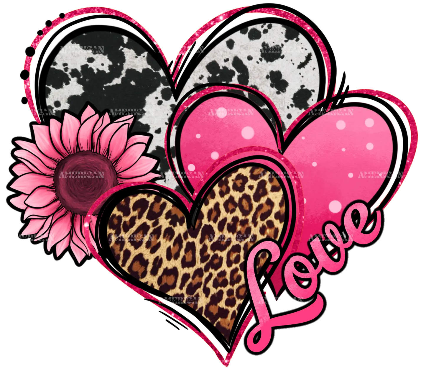 Valentines_Day_Western_Hearts_And_Sunflower_cow_hide