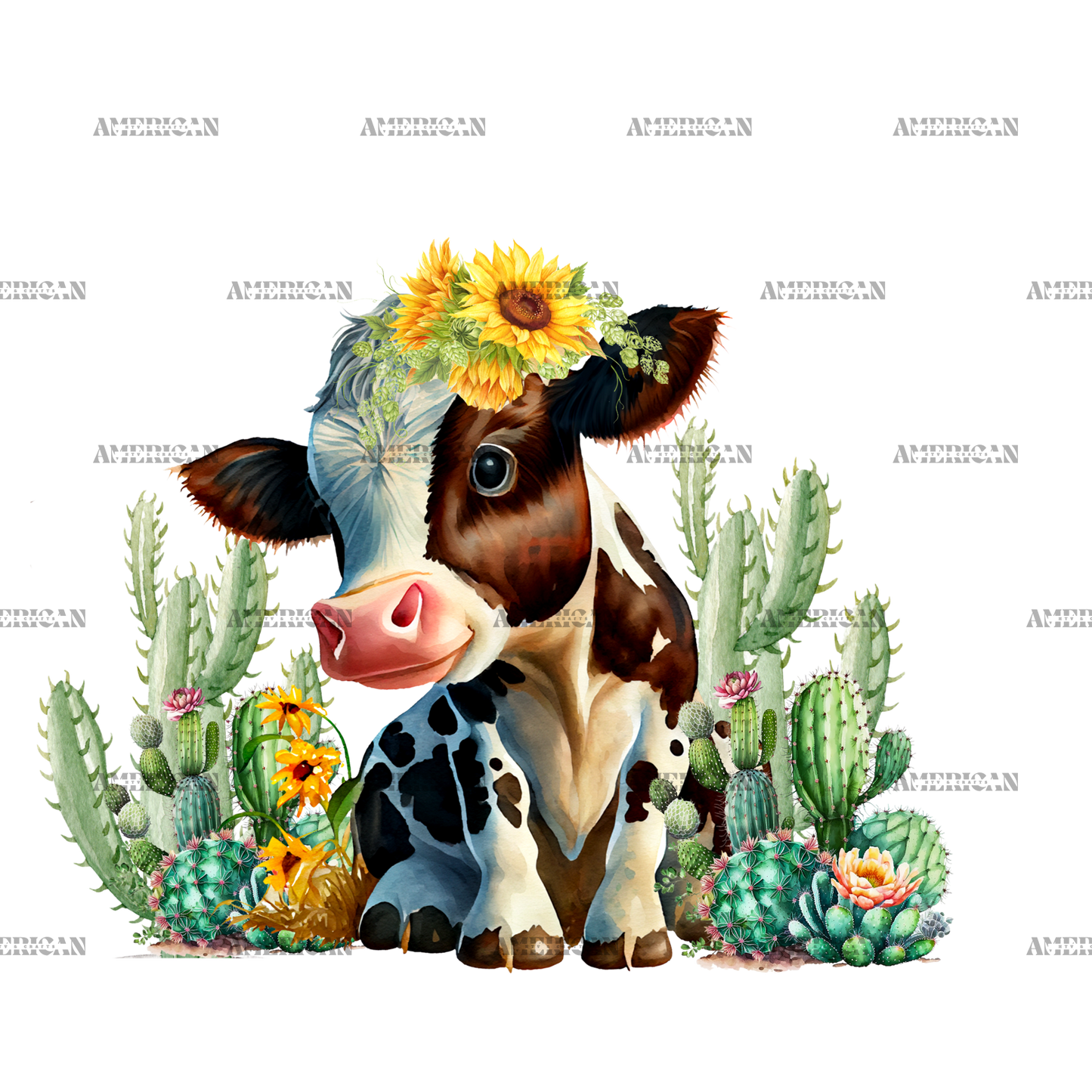 Cow_And_Sunflower