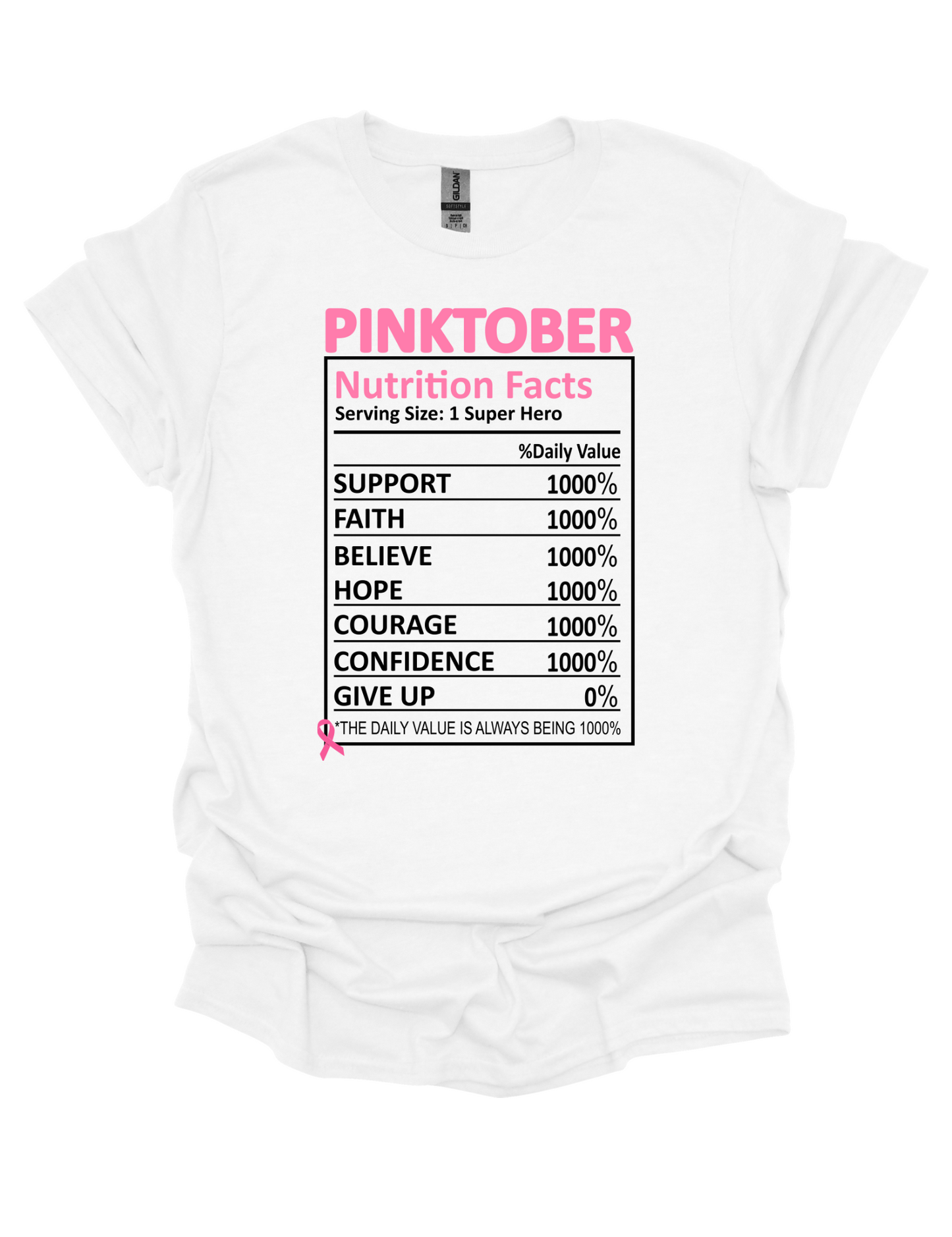 Pinktober Nutrition Facts Tee