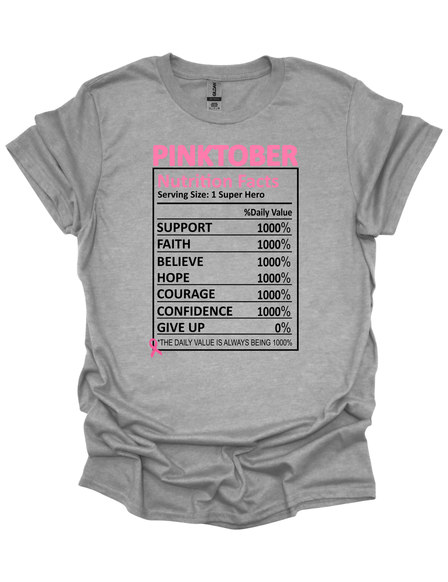 Pinktober Nutrition Facts Tee