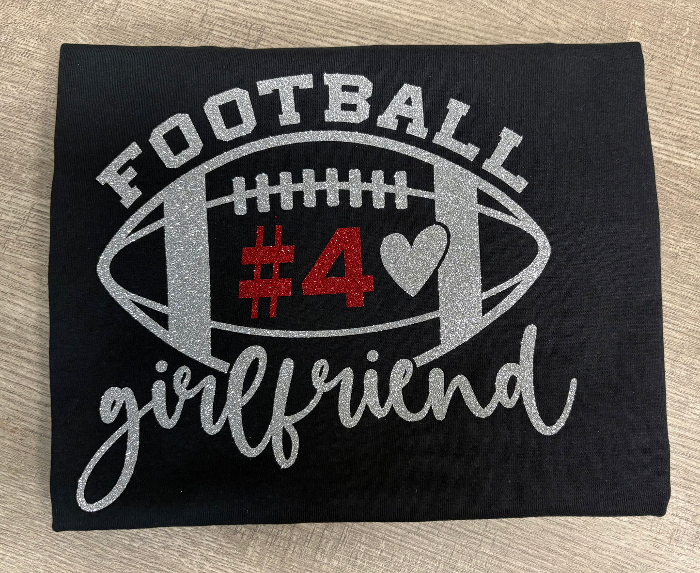 Football Girlfriend Glitter Tee