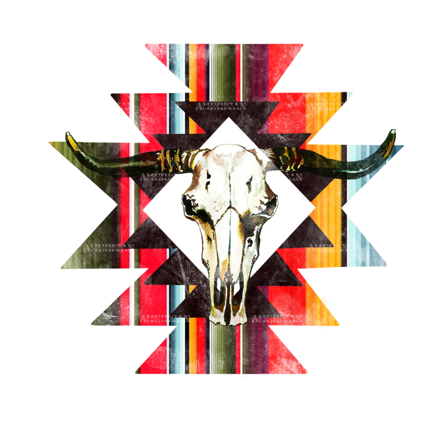 aztec_serape_bull_skull