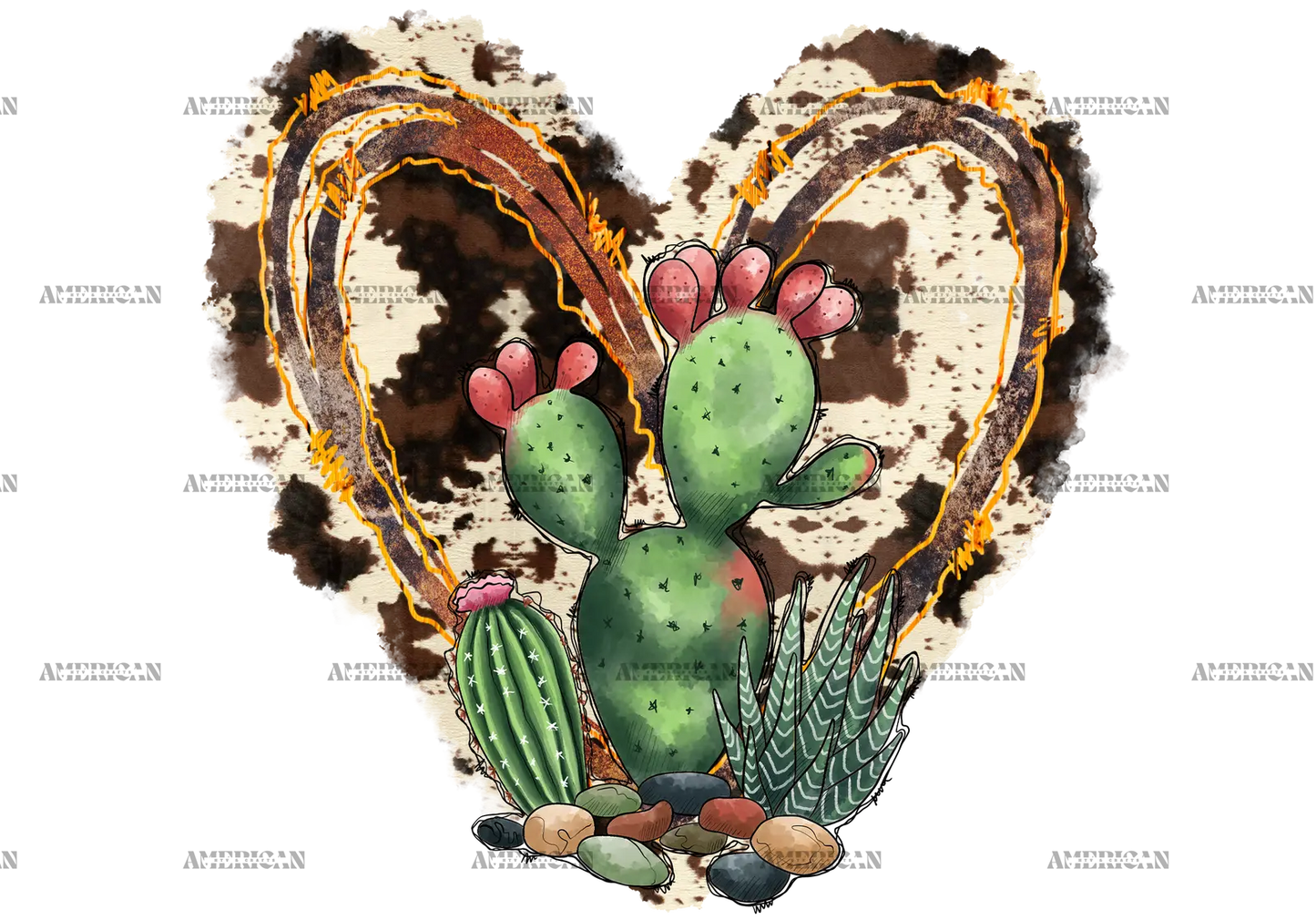 Cowhide_and_cactus_Heart