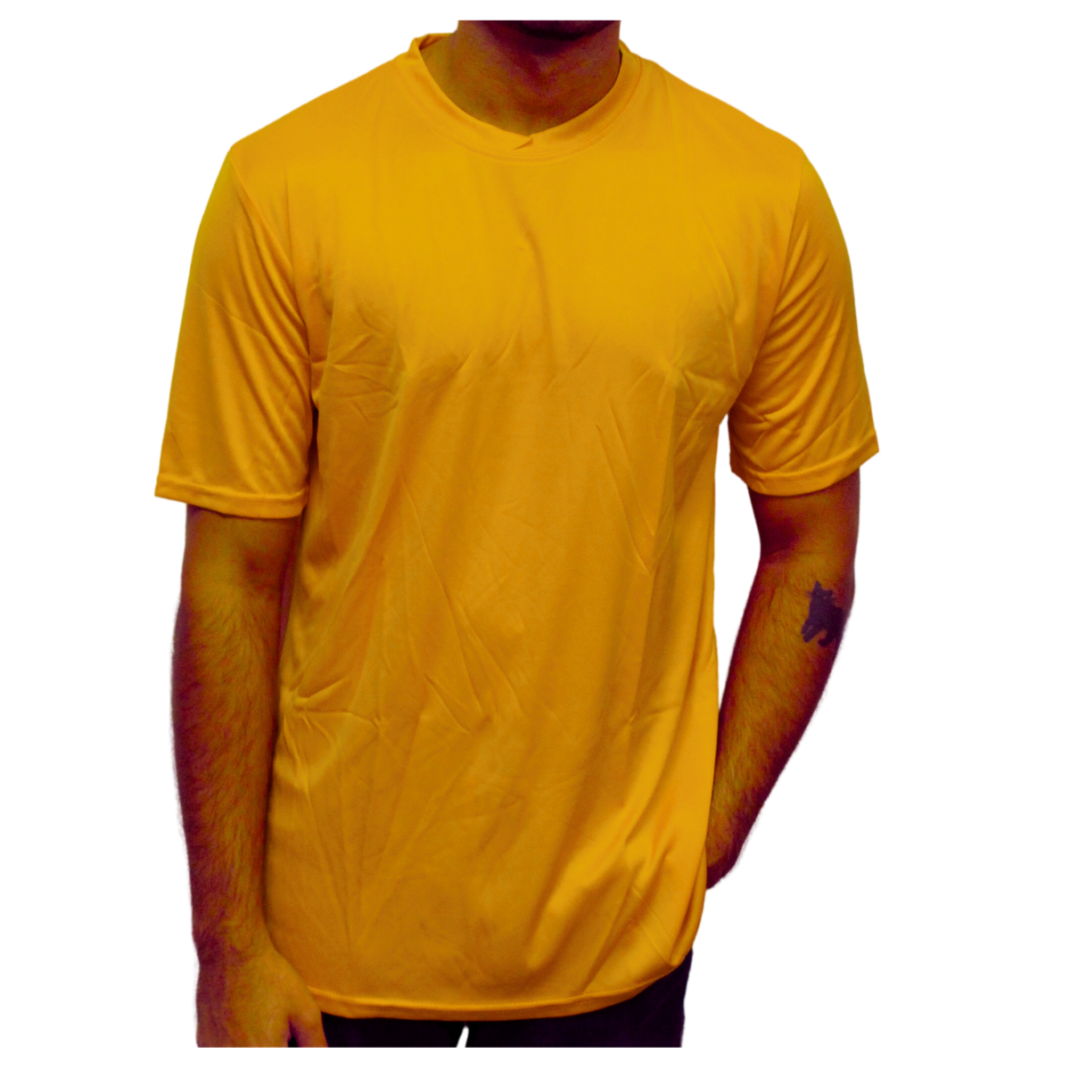 Adult Polyester Short Sleeve T-Shirt - Mustard, 2X- Large image