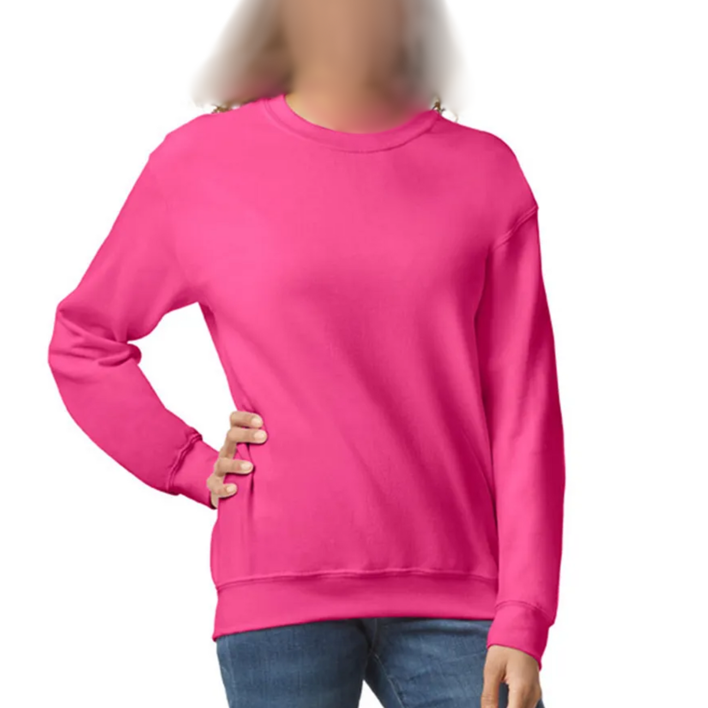 Adult Premium Blank Sweatshirts - Hot Pink image