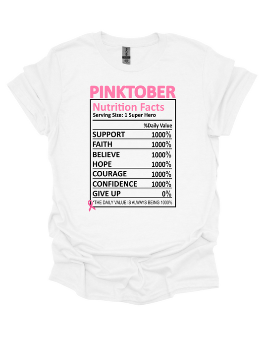 Pinktober Nutrition Facts Tee