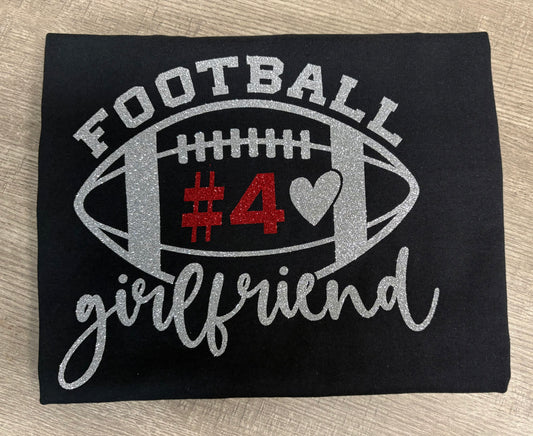 Football Girlfriend Glitter Tee
