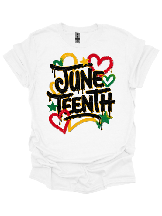 Juneteenth Graffiti Hearts